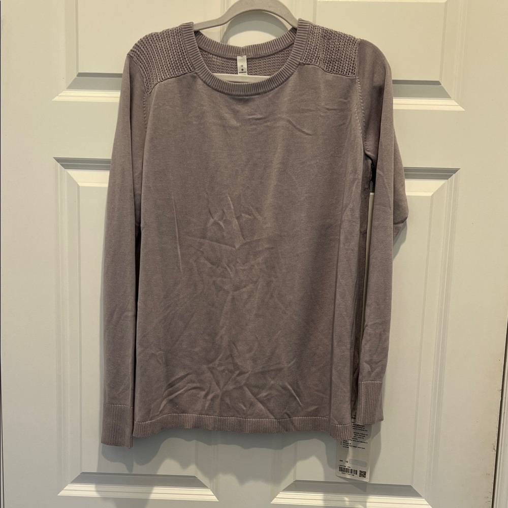 Lululemon Purple Back to Balance Cashlu sweater 10 NWT